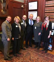 Carole joins other ADL leaders in speaking to House Speaker Mike Turzai (center 3rd from right)